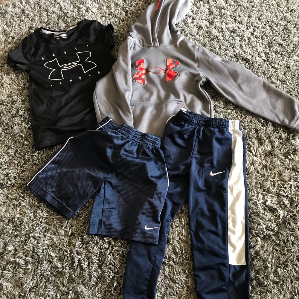 Nike and Under Armour Lot of boys sports clothes